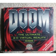 Doom The Ultimate 3-D Virtual Reality Game PC 1993 3.5 Disk Sealed Big Box New picture