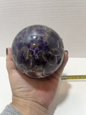 3lb Natural Dreamy Amethyst ball Quartz crystal Chevron Amethyst Sphere picture