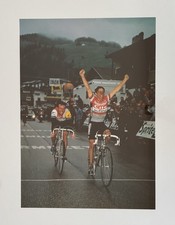 Vintage Pro Cycling Finish Line Victory Photo Poster 20x28 Alpine Race picture