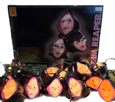 Vintage Grim Reaper Halloween String Light Set of 20 picture