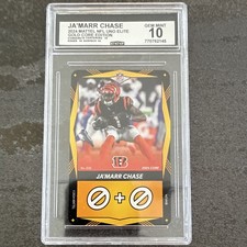 Mattel 2024 NFL UNO Elite Core Gold Core Edition Ja'Marr Chase #036 Graded picture