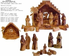 Faceless Olive Wood Nativity Set picture