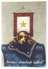 Original 1944 WWII Don't Talk Poster - Because somebody talked - Wesley picture