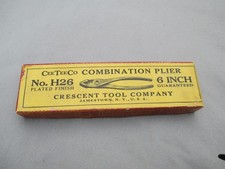 VTG EMPTY BOX ONLY  CeeTeeCo H26 CRESCENT TOOL CO COMBINATION 6 INCH PLIER BOX picture