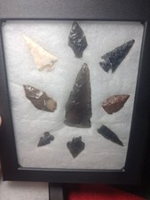Killer Frame Of Authentic Columbia River Arrowheads Oregon picture