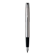 Parker  Frontier Fountain Pen  Stainless Steel Fine Pt  New In Box Made In Uk picture