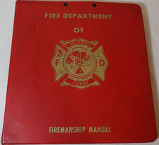 Hollywood Fire Department Florida 1970s Vintage Original Firemanship Manual picture