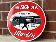 Marlin Rifles Guns Cartridges Ammo  Vintage Style Steel Sign picture