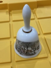 Vintage 1978 Winter Scenery Porcelain Bell picture