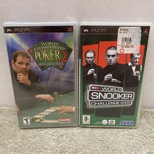World Championship Poker 2 & Snooker Challenge 2005 PSP Game Lot Bundle picture