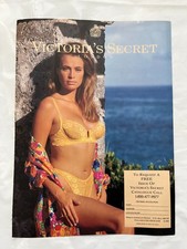 1992 Victoria's Secret London Catalog Magazine Ad - Woman in Yellow Lingerie picture