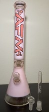 18 inch AFM Pink Heavy Glass Bong Water Pipe Smoking Bong Beaker picture