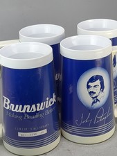 Brunswick Bowling History Set of 4 Johnny Petraglia Collector Thermal Mugs 1983 picture