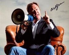 ALEX JONES SIGNED 8x10 PHOTO INFOWARS RADIO HOST CONSPIRACY THEORIST BECKETT BAS picture