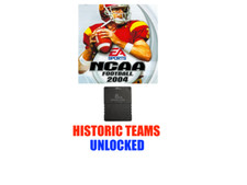 NCAA Football 2004 Historic Teams Roster Unlocked Memory Card PS2 PlayStation 2 picture