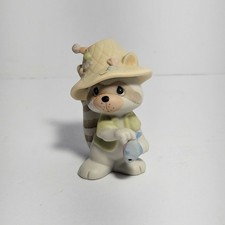 Precious Moments Fishing For Friends Raccoon 1986 Enesco Forest Friends BC861 picture