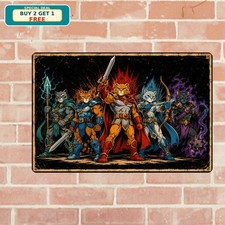 Classic Retro Thunder Cat Logo Metal Tin Sign Man Cave Garage Wall Decor 8x12 picture