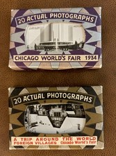 1934 Chicago World’s Fair Two 20 Mini Photo Sets ~Buildings and Foreign Village picture