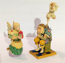 The Greenwich Workshop Collection Signed Ltd Ed Porcelain Angel Figurines (2) picture