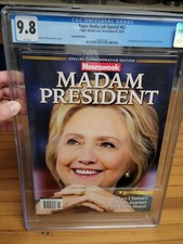 Hillary Clinton Madam President Newsweek Error Recalled CGC 9.8 RARE high grade picture