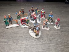 Cobblestone Corners Christmas Village Figurines Lot – 20+ Winter Holiday Figures picture