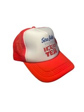 Sea Isle Spiked Iced Tea Trucker Hat Blue White Mesh, Adjustable Snapback picture