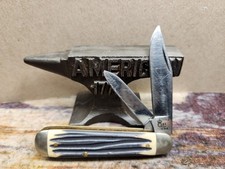 1981 VINTAGE QUEEN USA, 2 BLADE SWELL-END Winter Bottom JACK KNIFE picture