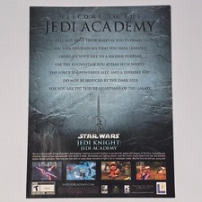 Star Wars Jedi Knight Academy Xbox PC Higher Purpose Print Ad/Poster picture