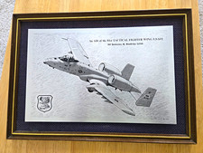 Framed A-10 Thunderbolt II Print 81st TFW Cotswold Etchings USAF Warthog Art  picture