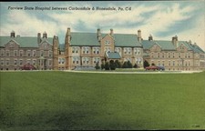 HONESDALE PENNSYLVANIA PA Fairview State Hospital INSANE ASYLUM Linen PC picture