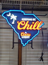 Beer Lager Keeping South Carolina Chill Vivid LED Neon Sign Light Lamp Dimmer picture