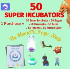 Pokémon - 50 SUPER INCUBATORS - FAST SALE - Completed within 24hrs ✨Digital✨ picture