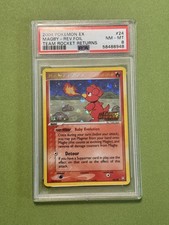 2004 Pokemon Ex Team Rocket Returns #24 Magby Reverse Holo PSA 8 Nm Mt picture