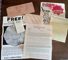 Early 1900's BLAIR LABORATORIES Quack Medicine Snake Oil Sales Recruiting Kit picture