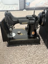 Singer Featherweight 221-1 Sewing Machine & Original Case & Accessories & Manual picture