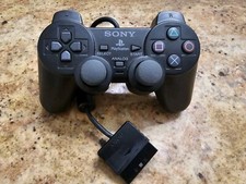 Sony PS2 BLACK Wired Controller OEM DualShock PlayStation 2 AUTHENTIC picture