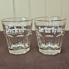 2 GEORGE DICKEL Tennessee Sippin' Old Fashioned Whiskey Lowball Rocks Glasses picture