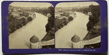 Switzerland Bern Railway Viaduct C1870 Stereo Vintage Albumen Photo P47L1N picture