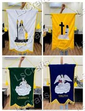 Masonic Amaranth station banners Set of 4 stations each 24