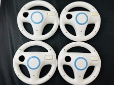 Lot Of 4 Official Nintendo OEM Wheels For Wii White ZZT659 picture