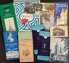 France- Lot of 1910s-1950s-1962 Tourist Travel Brochures Guides Maps Ephemera picture