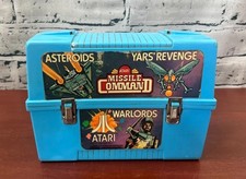 Vintage Atari Video Game Plastic Lunchbox 1983 Asteroids Missile Command Aladdin picture