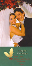 2004 Christmas Holiday Postcard Britney Spears & Kevin Federline Unposted picture