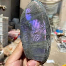 530g Natural purple labradorite quartz crystal freeform specimen healing picture
