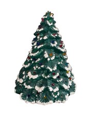 Vintage 1991 Nowells Inc Ceramic Christmas Tree 17 in w/base Missing Ornaments picture