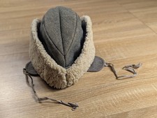 Vintage WWII Swedish Army M1943 Wool Winter Cap Tre Kronor Stamped Size 58 Hat picture
