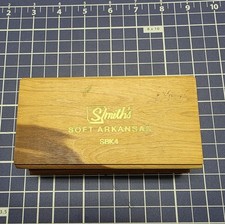 Vintage Smith's Soft Arkansas SBK4 Sharpening Stone W/ Cedar Box Used 5