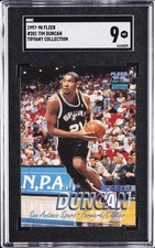 1997 FLEER TIFFANY COLLECTION #201 TIM DUNCAN SGC 9 picture