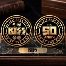 KISS 50th Anniversary Commemorative Coin End Of The Road Last Tour Ever Tribute picture