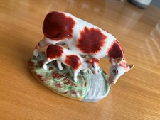 AUTHENTIC Vintage William Kent Staffordshire Ware Cow & Calf Figurine picture